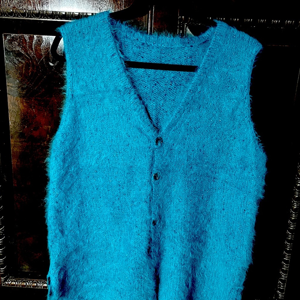 Vintage angora long vest